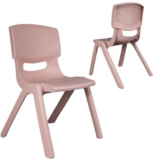Chaise haute en plastique rose pastel