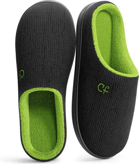 Chaussons Hommes - Chaussons - Taille 44/45 - Noir - Antidérapant - Comfeet