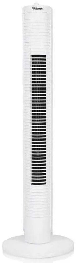Ventilateur colonne Tristar – Minuterie jusqu'à 120 min – Oscillation – 3 vitesses – Silencieux et compact – VE‑5900 – Blanc
