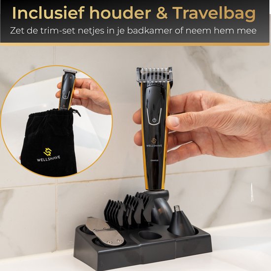 Wellshave 5 in 1 Beard Trimmer Men Pro - Tondeuse barbe et corps
