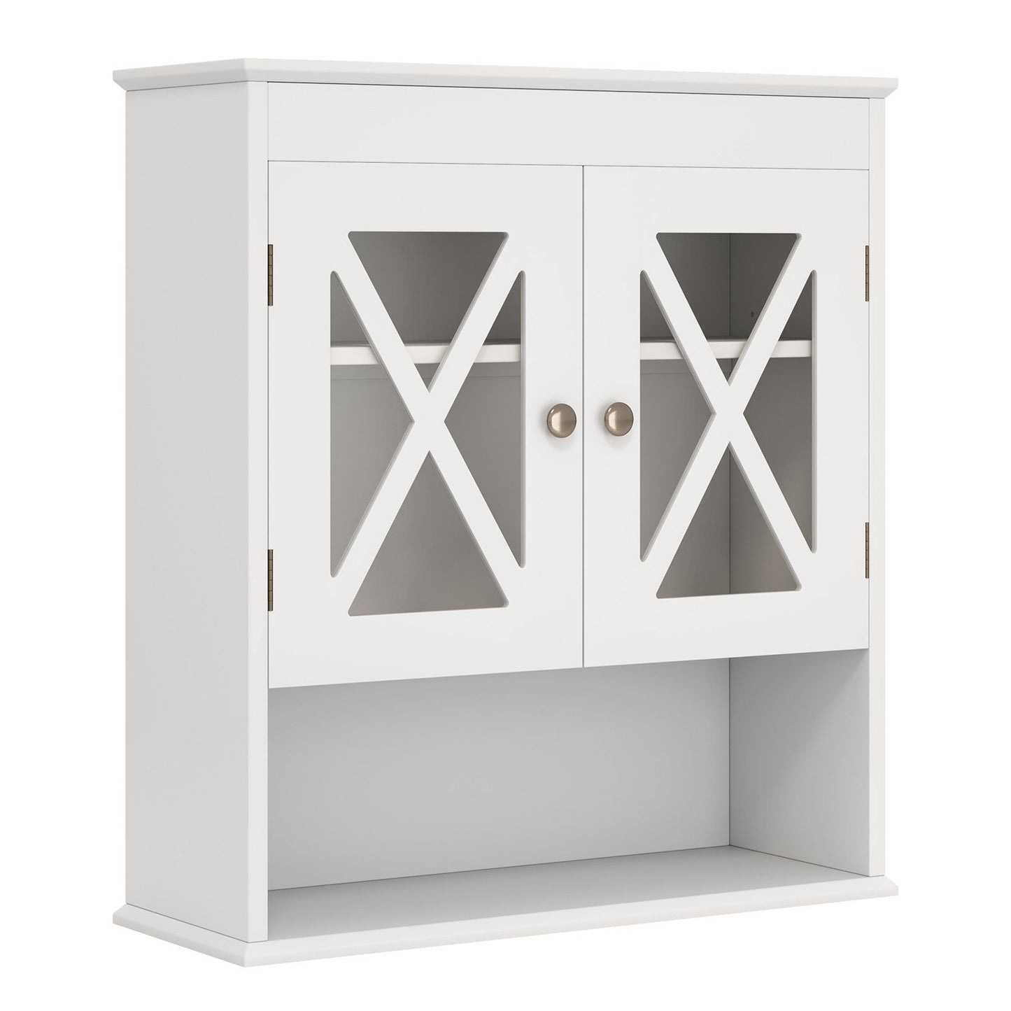 coast Bathroom Hanging Cabinet - White - 54 x 20 x 60 cm - Wall-mounted with Adjustable Rack