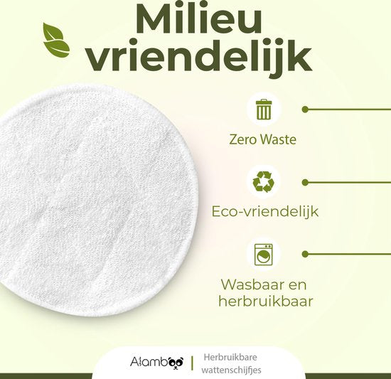 12 pièces de tampons en coton réutilisables - tampons en coton doux et lavables - durables et biologiques - sac de lavage inclus