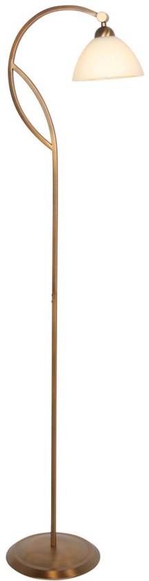 Anthea 4330BR : lampadaire classique en bronze avec verre effet marbre, hauteur 140 cm, Steinhauer