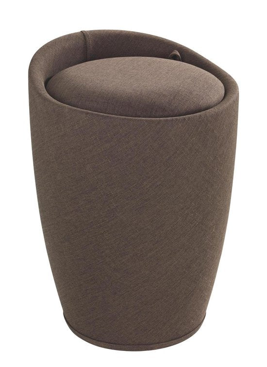 Panier à linge couleur crème avec sac à linge amovible / pouf / siège / tabouret