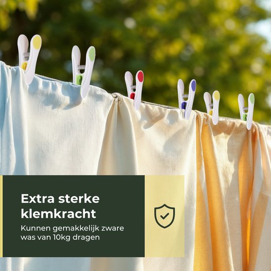 Gandria Pinces à linge 48 pièces - Pinces à linge en plastique - Lot de 48 pinces à linge en plastique - Pinces à linge pour portemanteau 10 Kg - 4 Couleurs
