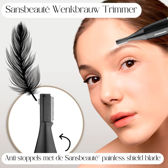 Tondeuse maillot 4 en 1 + sac de voyage - Sansbeauté® - Visage - Aisselles - Jambes - Maillot - Tondeuse sourcils - Epilation visage Dames - Zone intime - Ladyshaves Bikini - Epilateur électrique