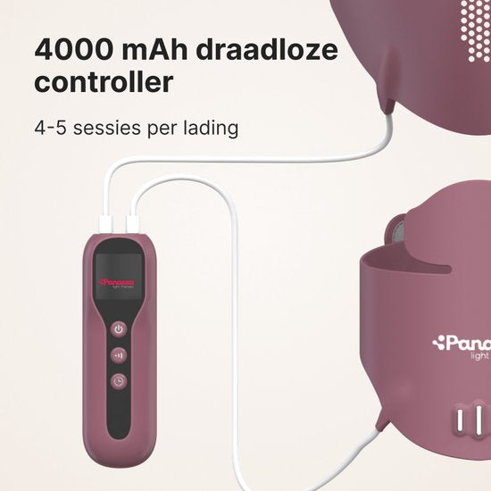 Masque facial LED Panacea Aurora - Lumière rouge et infrarouge - 90 LED - 6 programmes
