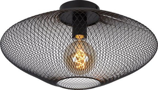 Lucide MESH - Plafonnier - Ø 45 cm - 1xE27 - Noir