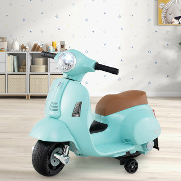 Motocyclette pour enfants Coast Vespa - Électrique 6 V - Avec LED et sons - Vert