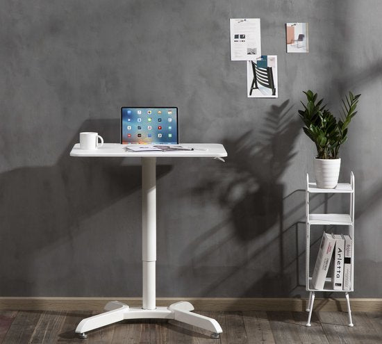 Bureau assis-debout réglable en hauteur - table pour ordinateur portable - plan de travail 71 cm x 50 cm