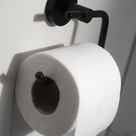 Haceka Kosmos - Porte-rouleau de papier toilette - Noir mat