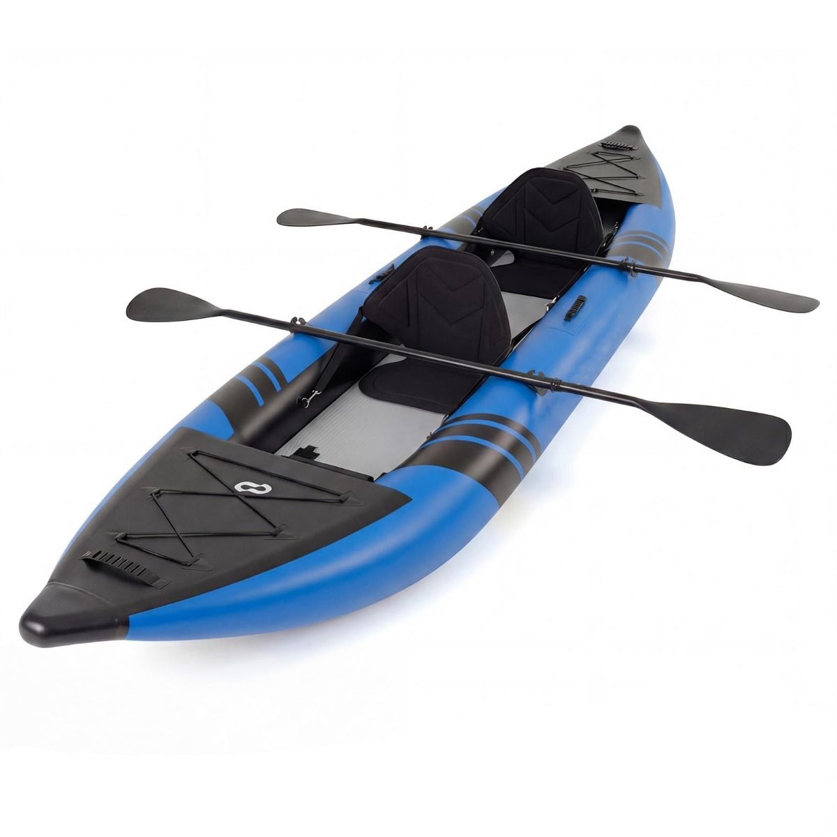 Kayak gonflable Coast pour 2 personnes - Sièges réglables - Pagaies et pompe à main incluses - bleu