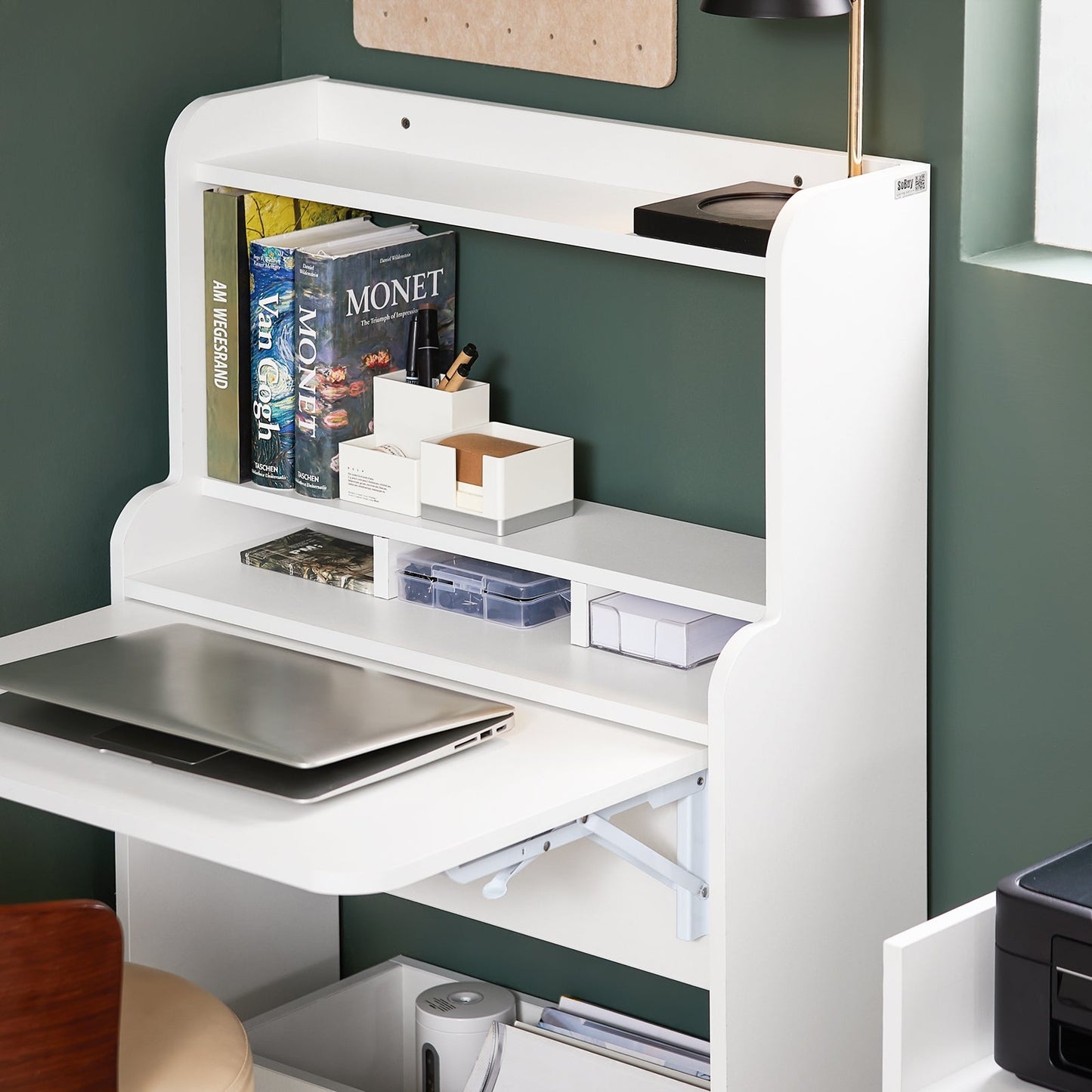 Bureau pliant - SoBuy - FWT105-W - 64 x 62 x 98 cm - Blanc
