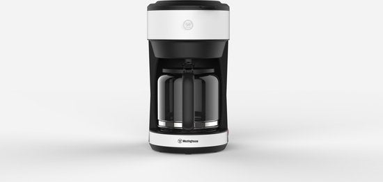Cafetière Westinghouse - Café filtre - Avec pichet en verre - 10 tasses de café - Avec filtre réutilisable - Blanc