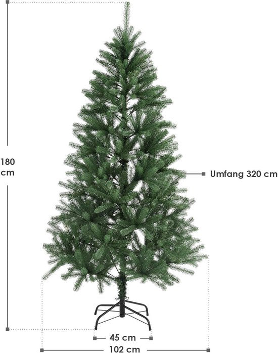Sapin de Noël Talvi - 180 x 102 cm - socle inclus