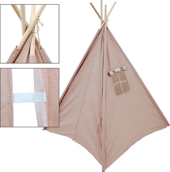 Tente Tipi Premium - KidCollection - 103x103x160cm - Rose