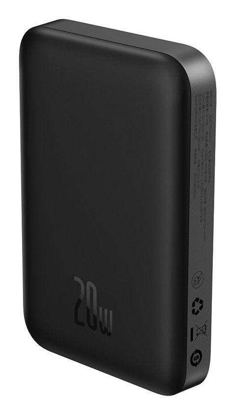 Batterie externe Baseus Mini 10 000 mAh, noire | Compacte, compatible MagSafe et recharge rapide | USB-C 20 W | Compatible avec l'iPhone d'Apple et d'autres smartphones