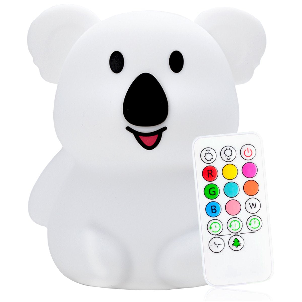 Veilleuse Sleepy Friends Koala Kids - LED 8 couleurs - Rechargeable par USB - Dimmable - Télécommande tactile - 95x97x100 mm