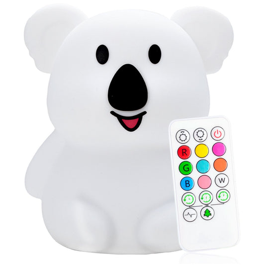 Veilleuse Sleepy Friends Koala Kids - LED 8 couleurs - Rechargeable par USB - Dimmable - Télécommande tactile - 95x97x100 mm