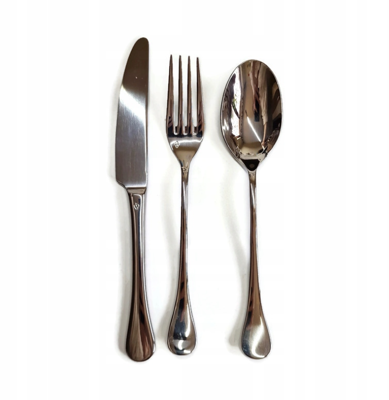 Set de couverts 3 pièces - Rosenthal - (couteau 22 cm, fourchette 20 cm, cuillère 20 cm) - acier inoxydable -  Gris argenté