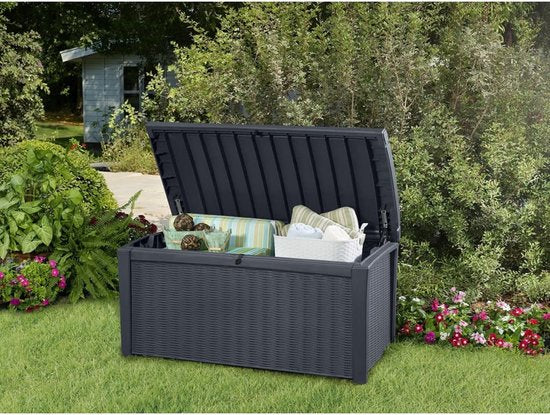 Keter - Borneo boîte de rangement - 416 litres - 129,5 x 62,5 x 70 cm - Anthracite
