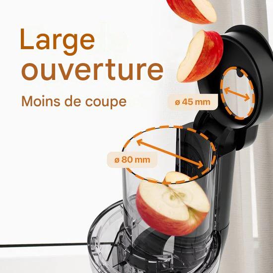 KitchenBrothers Extracteur de jus  - Vertical - Presse-agrumes - Presse-légumes et fruits - 80 mm - 750 ml - Gris