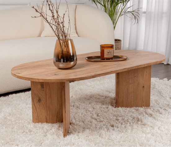 Table basse en bois « Sand » - 60 x 119 x 40 cm - Pin de l'Atlantique