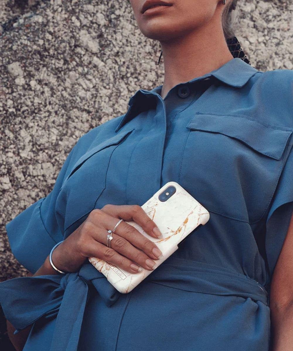 iDeal of Sweden Étui pour iPhone 11 Pro Max - Or Carrara - Plastique - Apple iPhone 11 Pro Max - Marbre - Couverture arrière