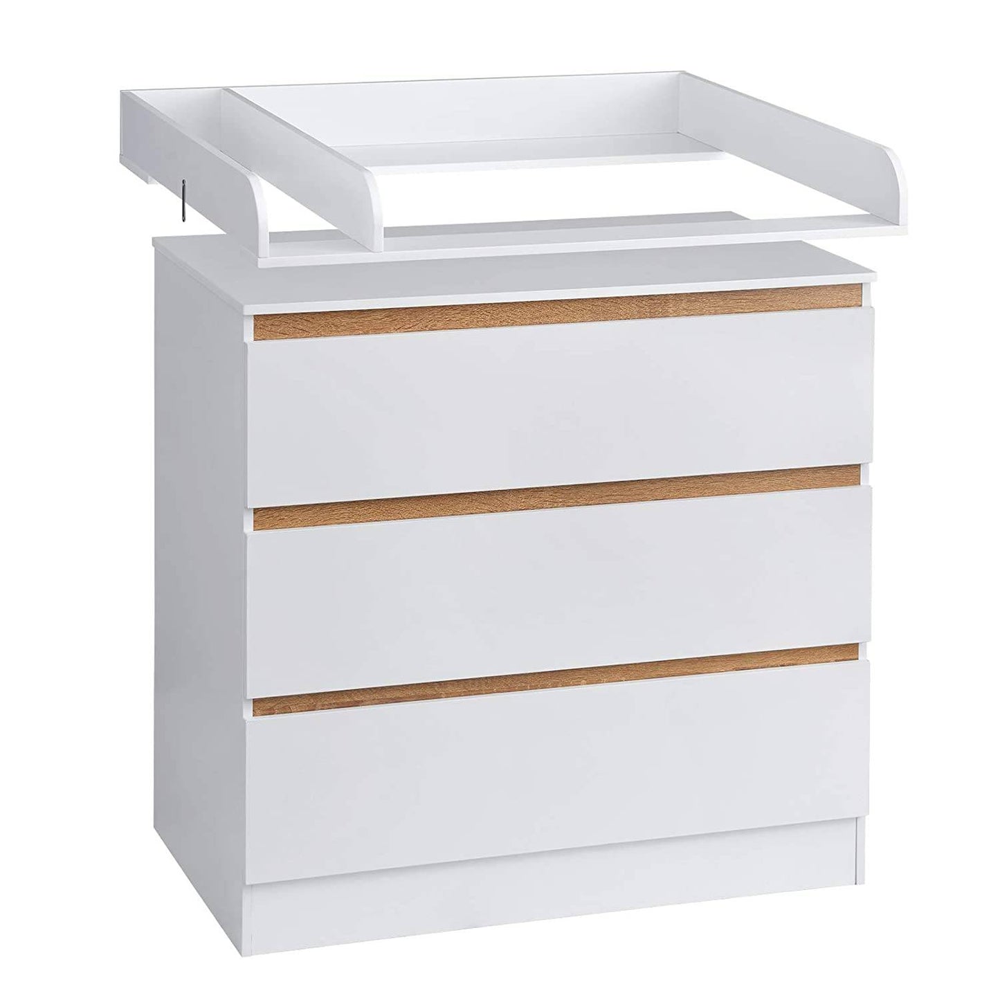 Woltu : rehausse pour commode – Blanc – MDF – 80 x 74,5 x 8,5 cm