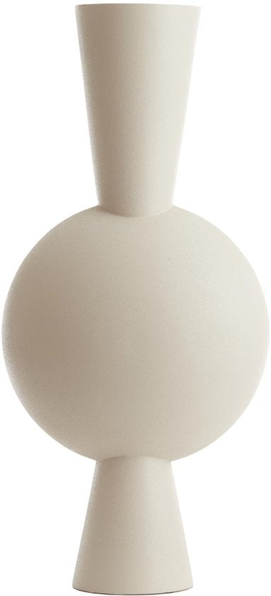 Vase Kavandu de Light & Living - Blanc - 37,5 x 22 x 81 cm - Métal - Moderne - Vase à fleurs - Décoration d'intérieur - Vase décoratif pour le salon ou la chambre à coucher