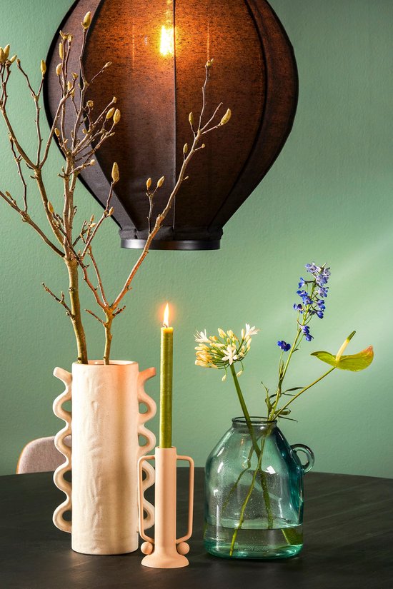 Mica Decorations Lampe pendante Pego - H73 x Ø54 cm - Lin - Noir