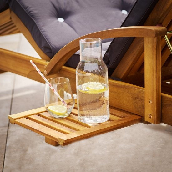 Chaise longue en bois d'acacia Tami Sun
