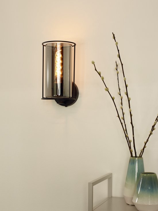 Applique murale Lucide DOUNIA - Ø 15 cm - E27 - Noir