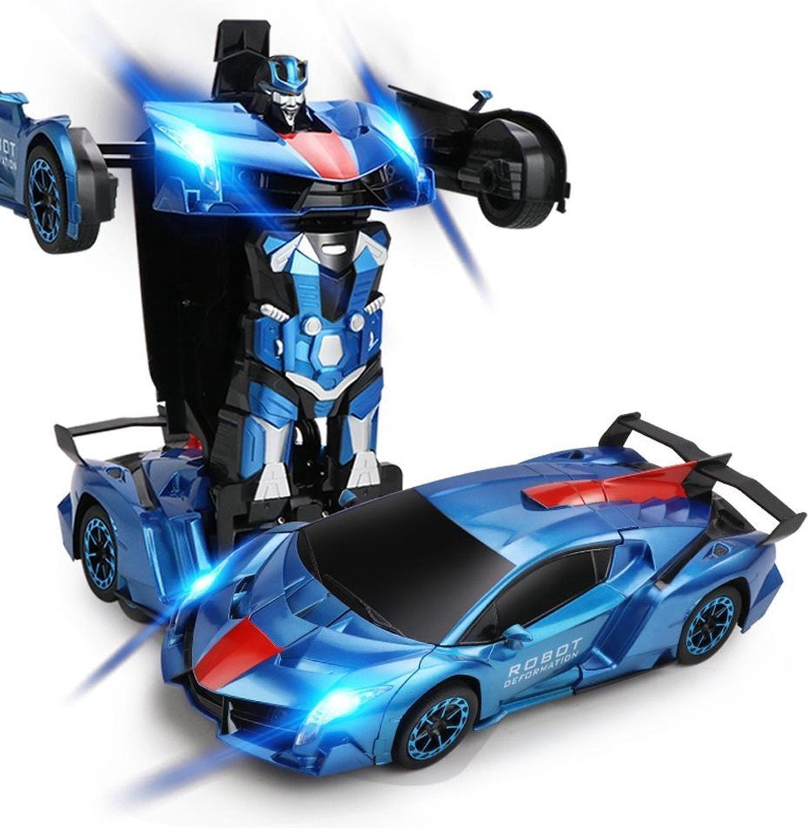 MEWAU 1:12 RC transforming car/robot - 2 in 1Afistance Controlled Car - Gesture perception - Toy Car - Blue