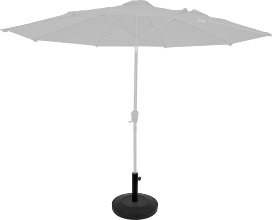 VONROC Base de parasol ronde - 25kg - Béton et acier peint par poudrage - Convient aux mâts de diamètre 35/38/48mm - Pour parasol VONROC Rosolina, Recanati, Rapallo & Torbole