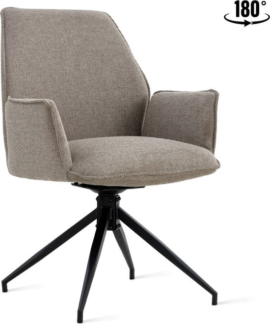 2x Collectables Chaise de salle à manger Jill - Linen Taupe (ensemble de 2)