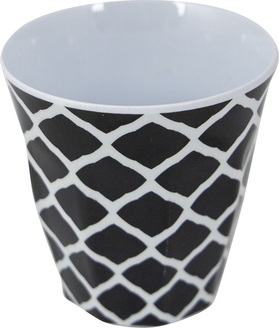 Bo-Camp - Vaisselle - Mix & Match - 16 pièces - Noir/Blanc