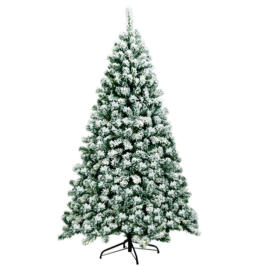 Coast Arbre de Noël artificiel de 180 cm avec lumières LED chaudes Arbre de Noël Vert + Blanc