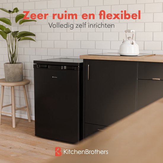 KitchenBrothers Réfrigérateur - 127L - Glacière - Tabletop - Frigo - Freestanding - Noir