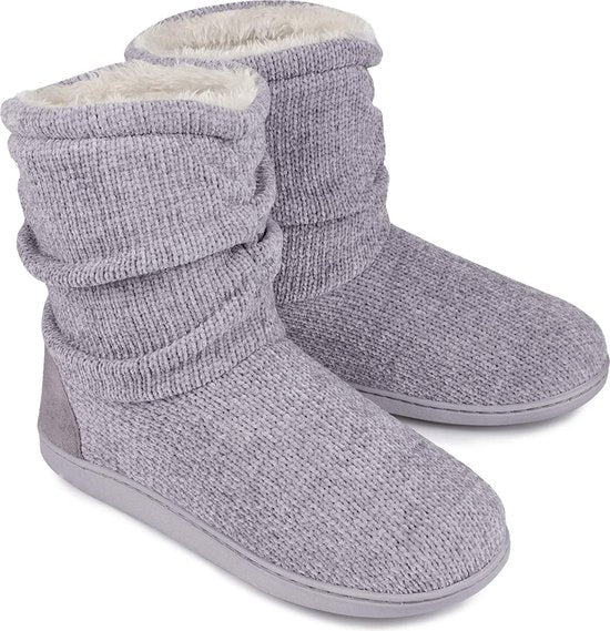 Chaussons Dames - Chaussons - Taille 40/41 - Gris - Antidérapant - Comfeet