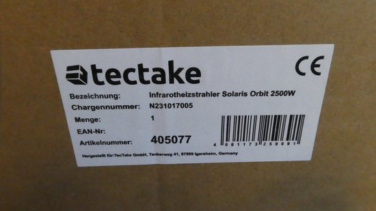 tectake® - Chauffage infrarouge suspendu - chauffage de plafond - chauffage infrarouge extérieur et intérieur - chauffage électrique - chauffage de plafond pour terrasse