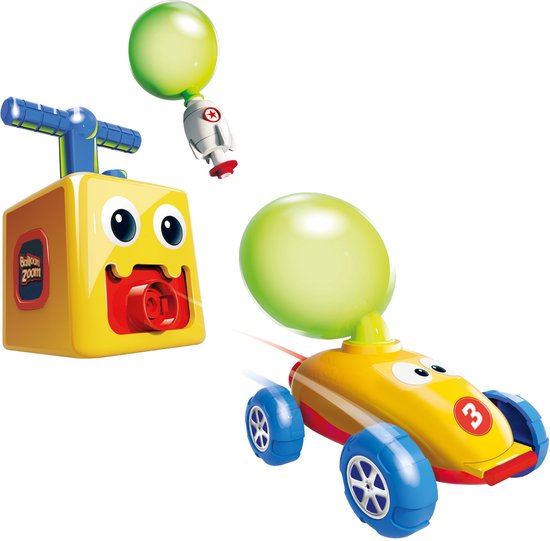 Mediashop Balloon Zoom - Jouet « voiture ballon » pour les enfants à partir de 3 ans - avec modes « voiture » et « fusée » - brille dans le noir