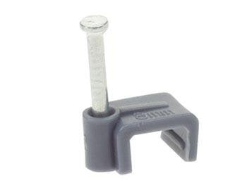 Clip de câble plat - Generic - 8Mm (100St/Box) - Gris