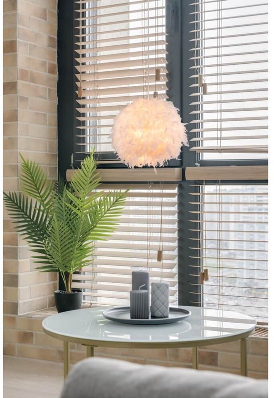 Globo - lampe suspendue - Katunga - blanc - plastique - Ø 45cm - E27 - 15057