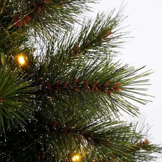 Black Box Trees Glendon Artificial Christmas Tree in Pot with 30 LED Lights - H90 x Ø51cm - Green