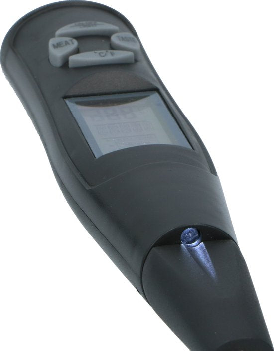 Alpina Thermomètre à viande - Numérique - Préprogrammé - 2 sondes - Acier inoxydable/noir