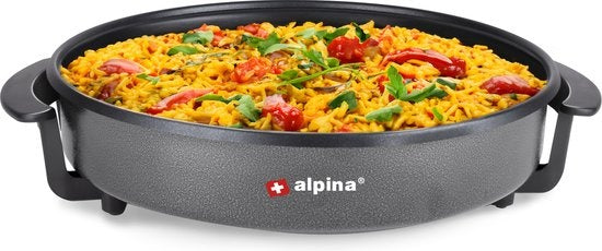 alpina Electric Dishpan - Casserole - Antiadhésive - 1500 W - Régulateur de température - Ø 40 cm