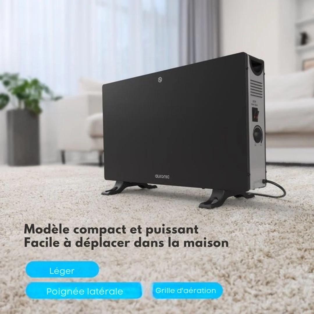 Auronic Radiateur - 2000W - Chauffage électrique - Chambre, salon ou maison - Noir