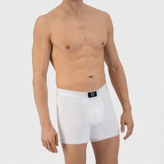 Fibershirts Anti-Sweat Boxer Shorts - Sweat Pad intégré - MicroModal respirant - Anti-Transpiration - Hommes - Taille XL - Blanc