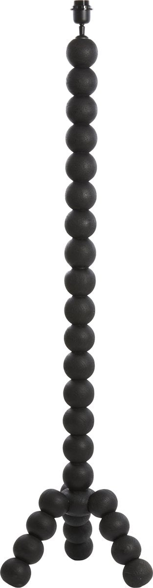 Light & living lampadaire Veglio bois de manguier noir mat - 35x35x130 cm - E27 - excl. abat-jour
